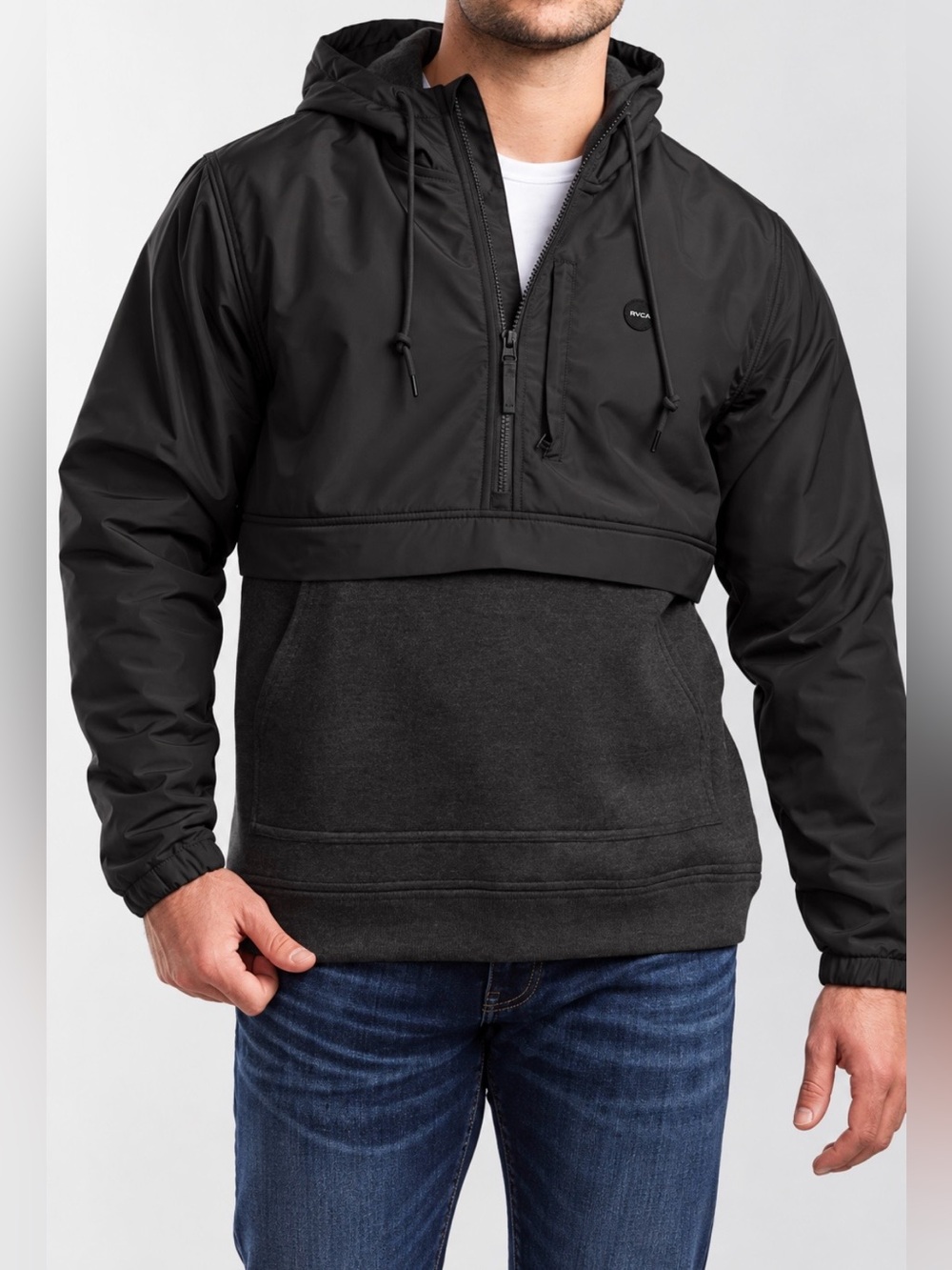 NWT RVCA Men’s Cascade Fleece Anorak Jacket